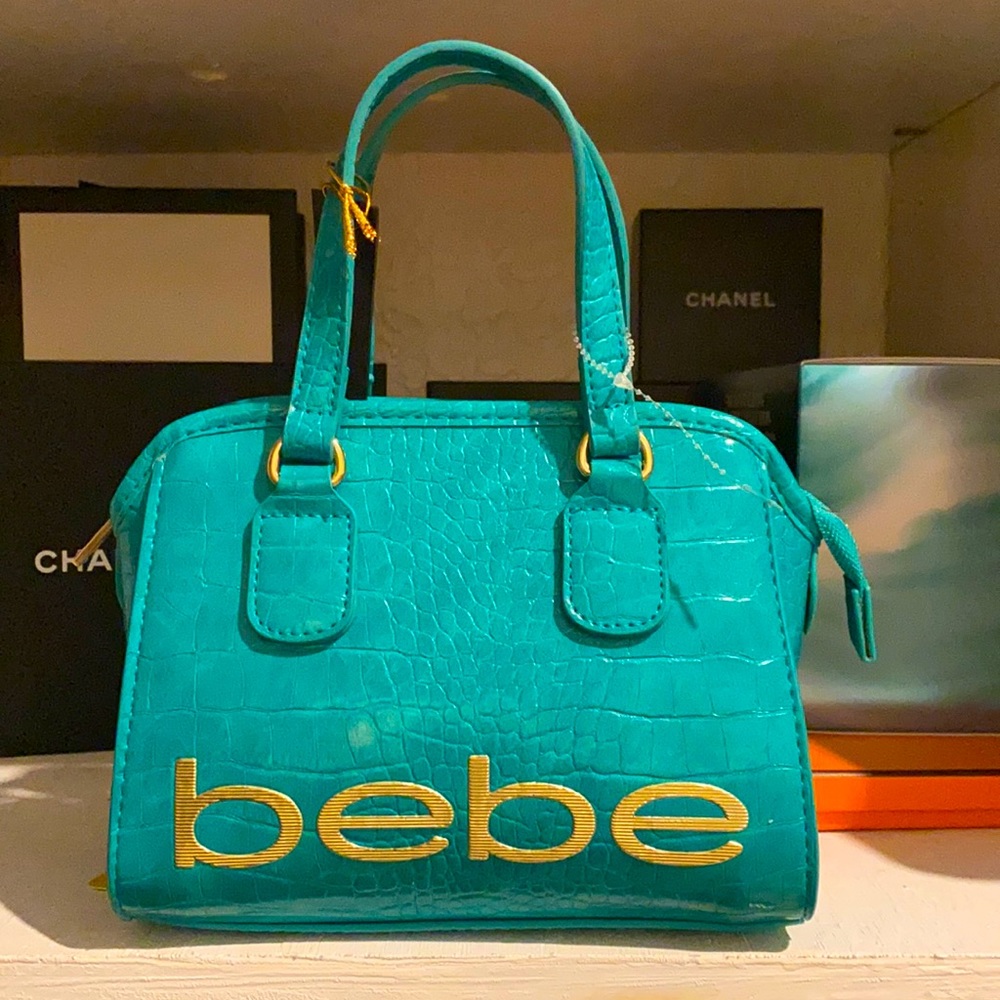 bebe Fabiola Mini Croco Crossbody